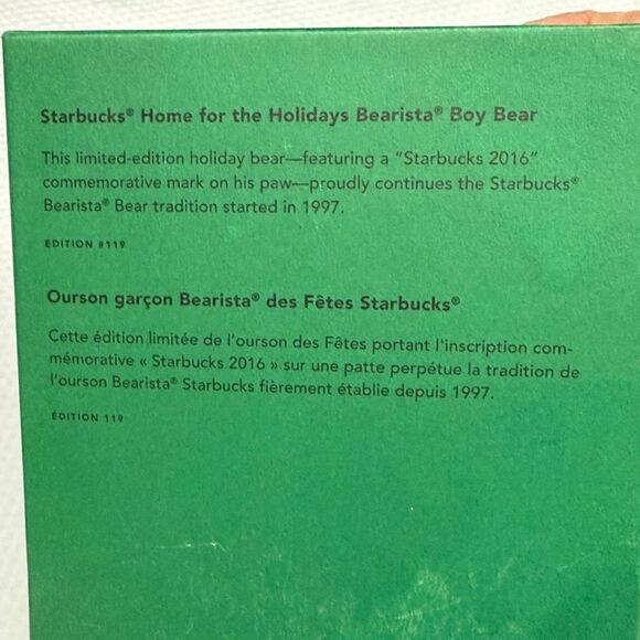 Starbucks Barista Bearista Boy and Girl Bear 2016 in Box - Picture 4 of 11